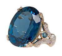 Anelli per La Creazione Di Gioielli Anello con pietre preziose alla, gioielli con anello da dito per ragazze, adatti per regali e regali di fidanzamento Anello Di Erezione (Gold, 11)