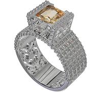 Anelli per Le Donne Ragazze Adolescenti, Moda Donna Hollow Openwork Zircone Anello per Dito Gioielli da Sposa Regalo, Regali per la Festa della Mamma, Regali per Donna Uomo Ragazza