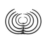 Anelli per libri da ufficio, Raccoglitore ad anelli 100 pezzi in metallo nero 15-50 mm Fai da te Anelli for libri a fogli mobili Apertura Forniture for rilegatura in ufficio Album fotografici(15mm)