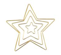Anelli Per Macramè 4 Pezzi Pendenti Stella a Cinque Punte | Anelli Natalizi Oro Luna Cuore Ghirlanda Per Matrimonio Feste Casa Esterno Progetto Artistico Ghirlanda Adulti Bambini