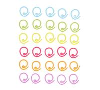 Anelli per Maglia in Metallo, 30 Pezzi Colorati, Marker per Uncinetto e Cucito, 1,5x1,6cm - Design Multicolore, Resistente e Versatile, Per Lavori a Maglia e Artigianato