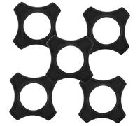 Anelli per Microfono Antiscivolo Neri in Plastica 5 Pezzi | Aste Microfoniche e Voci Dinamiche, Accessorio Portatile, per Karaoke e Palco, Set da 5 Pezzi