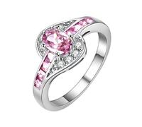 Anelli per molte dita, in argento 925 vintage con zirconi cubi a forma di solitario per matrimonio, fidanzamento e anniversario, 9, Metallo, Nessuna pietra preziosa
