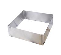 Anelli Per Mousse In Acciaio Inox 1 stampo for mousse ad anello quadrato lungo, regolabile, telescopico, attivo, in acciaio inossidabile