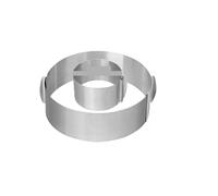 Anelli Per Mousse In Acciaio Inox 1 stampo for torta ad anello in acciaio inossidabile regolabile rotondo, strumenti for anelli da forno 6 a 12 pollici(6-12inch 8cm height)