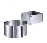 Anelli Per Mousse In Acciaio Inox Set di 2 anelli for torta regolabili in acciaio inossidabile, stampo for rotondo e for mousse quadrati da 6 a 12 pollici, 3, a