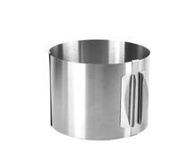 Anelli Per Mousse In Acciaio Inox Stampo for mousse telescopico regolabile in acciaio inossidabile da 6-20 cm con scala, anello for torta rotondo, strumento di cottura riutilizzabile(12CM)