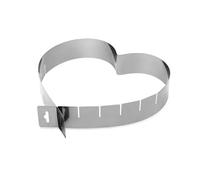 Anelli Per Mousse In Acciaio Inox Stampo for torta a forma di cuore da 6-12 pollici, anello for mousse, collare 3D regolabile, pellicola rivestimento in acciaio inossidabile