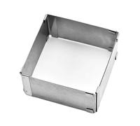 Anelli Per Mousse In Acciaio Inox Stampo for torta in acciaio inossidabile, anello regolabile quadrato, mousse, cerchio, strumento for decorare torte, taglierina for, stampo for e dessert