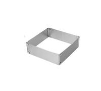 Anelli Per Mousse In Acciaio Inox Stampo for torta in acciaio inossidabile, anello regolabile quadrato, mousse, cerchio, strumento for decorare torte, taglierina for, stampo for e dessert