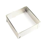 Anelli Per Mousse In Acciaio Inox Stampo for torta quadrato con anello regolabile in acciaio inossidabile, strumenti for decorare torte(15-27.5cm)