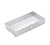 Anelli Per Mousse In Acciaio Inox Stampo for torta quadrato regolabile in acciaio inossidabile da 15 a 27,5 cm, anello for mousse al cioccolato, accessori for la cottura, strumenti for decorare torte