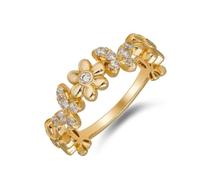 Anelli per partner in oro 9 K/14 K/18 K con moissanite, a forma di farfalla