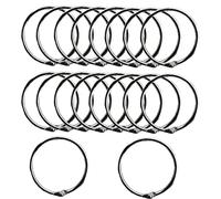 Anelli per rilegatura, 20 pezzi, in metallo, lisci e solidi, per carte di carta, scuola, ufficio, casa (75 mm)