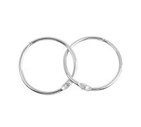 Anelli per rilegatura, Anelli raccoglitori multifunzionali in acciaio inossidabile da 2 pezzi argento 20-82 mm(55mm)