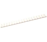 Anelli per Rilegatura in Plastica Albyco, Dorsi per Rilegatura in Plastica Albyco, 21 Anelli, ø 12 mm Bianco, Capacità di Rilegatura 105 Fogli, Lunghezza A4, 100 Pezzi