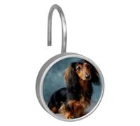 Anelli per tenda da doccia, ganci per tenda da doccia, in acciaio inox, vetro e resina, _2025-08-22 154725 ganci per asta per tenda a pelo lungo, per bagno, camera da letto, decorazione fattoria, set