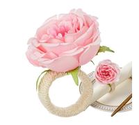 Anelli per tovaglioli, anelli per fiori - fibbie per servizi - tovaglia con fibbie per il compleanno romantico lume di candela cena Holiday