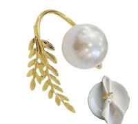 Anelli Per Tovaglioli Da Matrimonio,6 Pezzi Elegante Fibbia | Fibbie per Tovaglioli in Perla Oro,per Vacanze Natale Halloween Casa Famiglia Riunioni Banchetto Cena Formale Bridal Shower Housewarming