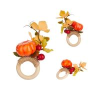 Anelli per tovaglioli di Halloween - Tavolo a Forma di Testa di Zucca per la Festa di Halloween, Perfetto per cene Festive Qkz721 (Orange, 10x4.4cm)