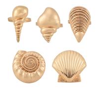 Anelli per tovaglioli in metallo con conchiglie a tema costiero per noi