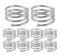 Anelli Per Tovaglioli - Stile Fattoria, 10 Pezzi Porta Asciugamani Di Carta In Metallo Dorato E Argento, Accessorio Decorativo Per Stoviglie, Eleganti, Matrimoni, Aziendali, Uso Festivo E Ca