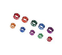 Anelli per uccelli in lega di alluminio a colori misti - bande a gamba aperta per pappagalli, canarini - numero di numero/colore casuale per ID open_10pcs 8mm