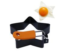 Anelli per uova a specchio | Utensili da cucina in acciaio antiaderenti - Anello a forma di stella per uova per colazione, pancake, , muffin, torte, bistecche