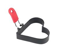 Anelli per uova in acciaio , anelli per uova con manico pieghevole - stampo del produttore di uova non stratificate per colazione a colazione, hamburger Cooking Shaper per MA