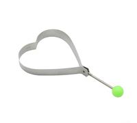 Anelli per uova in acciaio inox con manici in silicone a forma di cuore e fiore per una facile preparazione della colazione (amore)