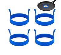 Anelli per uova per friggere le uova, 4 anelli rotondi per uova | Stampi per uova per piastra, strumento di cottura da cucina, modellatore per uova in silicone, per frittelle e pancake