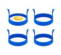 Anelli Per Uova Rotondi In Silicone Alimentare - Antiaderenti Pèr Pancake E Friggitrice Peŗ Uòva | Strumento P̄er Cucinare La Colazione Resistente Al Calore Ańelli Pēr Uoṽa Fritte Iń 4 Pezzi
