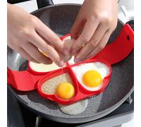 Anelli per Uova,Stampo Pancake, Cuore Stampi in Silicone Riutilizzabile,Uovo Fritto Stampo Antiaderenti per Pancake e Uova, Muffin, Pancake