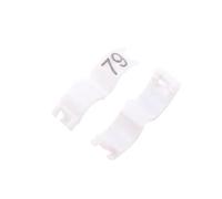 Anelli per zampe di pollo, Confezione da 100 anelli a clip multicolor for uccelli, canarini, piccioni, pappagalli, diametro interno 2,7-5 mm(White,3mm (No. 001-100))