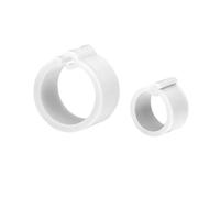 Anelli per zampe di pollo, Confezione da 100 fascette multicolori for zampe di uccelli da 8 mm for pulcini di pappagalli, piccioni e colombe(White)