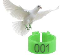 Anelli per zampe per uccelli Fasce per zampe per uccelli multicolori Anelli per zampe per pollame in plastica Set Anelli a clip numerati per piccione Anelli per zampe da 8 mm per uccelli avicoli(#6)