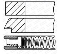 GOETZE ENGINE 08-424300-00 Kit fasce elastiche