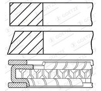 Goetze Kit fasce elastiche 08-521500-00 per Land Rover Range Rover 3.9L/4.6L V8