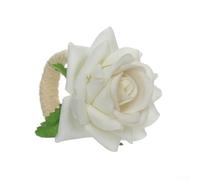 Anelli portatovaglioli a forma di fiore, 6 pezzi, per matrimoni, banchetti e belle decorazioni per la casa per migliorare la tua esperienza culinaria (bianco)