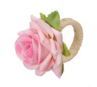 Anelli portatovaglioli a forma di fiore, 6 pezzi per matrimoni, banchetti e belle decorazioni per la casa per migliorare la tua esperienza culinaria (rosa)