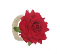 Anelli portatovaglioli a forma di fiore, 6 pezzi, per matrimoni, banchetti e belle decorazioni per la casa per migliorare la tua esperienza culinaria (rosso)