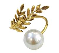 Anelli Portatovaglioli con Perle,6 Pezzi Decorazioni con Fibbia | Anelli per Tovaglioli Oro Perla | per Vacanze Natale Halloween Casa Famiglia Riunioni Banchetto Cena Formale Bridal Shower Housewarmin