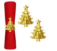 Anelli Portatovaglioli Natalizi In Oro Set Di Decorazioni Per Tavolo