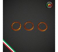 Anelli Pulsanti Plancia In Carbonio Vero per Fiat 500 Abarth 595 695 Giallo