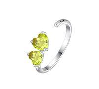 Anelli Regolabile Donna Anelli Con Pietre Preziose Naturali Topazio Solitario Granato Per Lei Promessa Di Fidanzamento Cuori Fascia Aperta Gioielli Da Sposa Regalo Per Peridoto