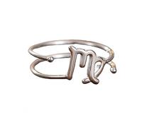 Anelli Regolabile Donna Anelli Con Segno Zodiacale Capricorno In Argento Per Donne E Uomini Impilabili Con Costellazione Con Fascia Astrologica Con Fascia Celeste Per Il Pollice Regolabili 13-17# R