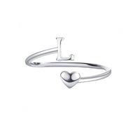 Anelli Regolabile Donna Anello In Argento Con Iniziale Az Per Donna E Uomo,Regolabile,Con Cuore,Impilabile,Con Fascia Per Il Pollice,Alla Moda,Lucido,Per Fidanzamento,Matrimonio,Promessa,Gioielli Con