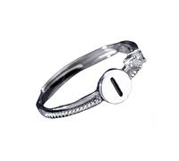 Anelli Regolabile Donna Anello In Argento Con Iniziale Per Donna E Uomo,Regolabile,Impilabile,Con Lettere Dell'Alfabeto Dalla A Alla Z,Con Fascia Per Il Pollice,Scintillante Zircone Cubico,Anello Di