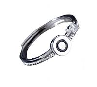 Anelli Regolabile Donna Anello In Argento Con Iniziale Per Donna E Uomo,Regolabile,Impilabile,Con Lettere Dell'Alfabeto Dalla A Alla Z,Con Fascia Per Il Pollice,Scintillante Zircone Cubico,Anello Di