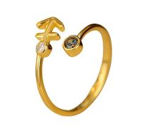 Anelli Regolabile Donna Anello Regolabile Con 12 Costellazioni Della Vergine Oroscopo Fede Nuziale In Zirconia Cubica Gioiello Astrologico Regalo Per Donna Argento O Placcato Oro Anello In Argento P